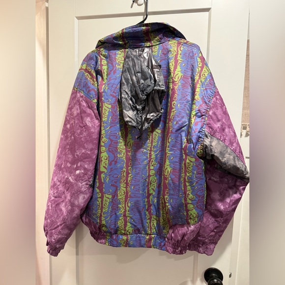 O'Neill Vintage Purple & Gray Ski Jacket Made in Italy Size M/L - Picture 3 of 16